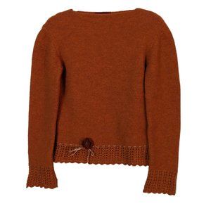 Women's Tous Les Garcons wool blend boat neck sweater, orange